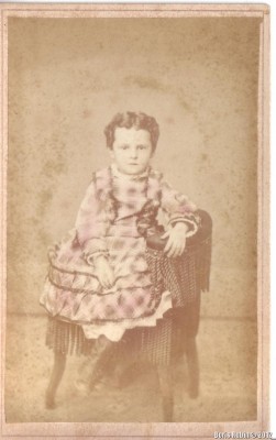 Carte-de-Visite, портрет девочки.