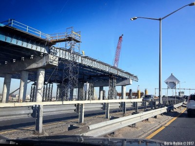 Строительство Mill Basin Bridge на Belt Parkway. Март 2017.